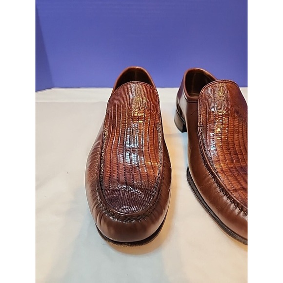 Florsheim Signature Brown Lizard Leather Loafers Mens 9.5 D main image 4